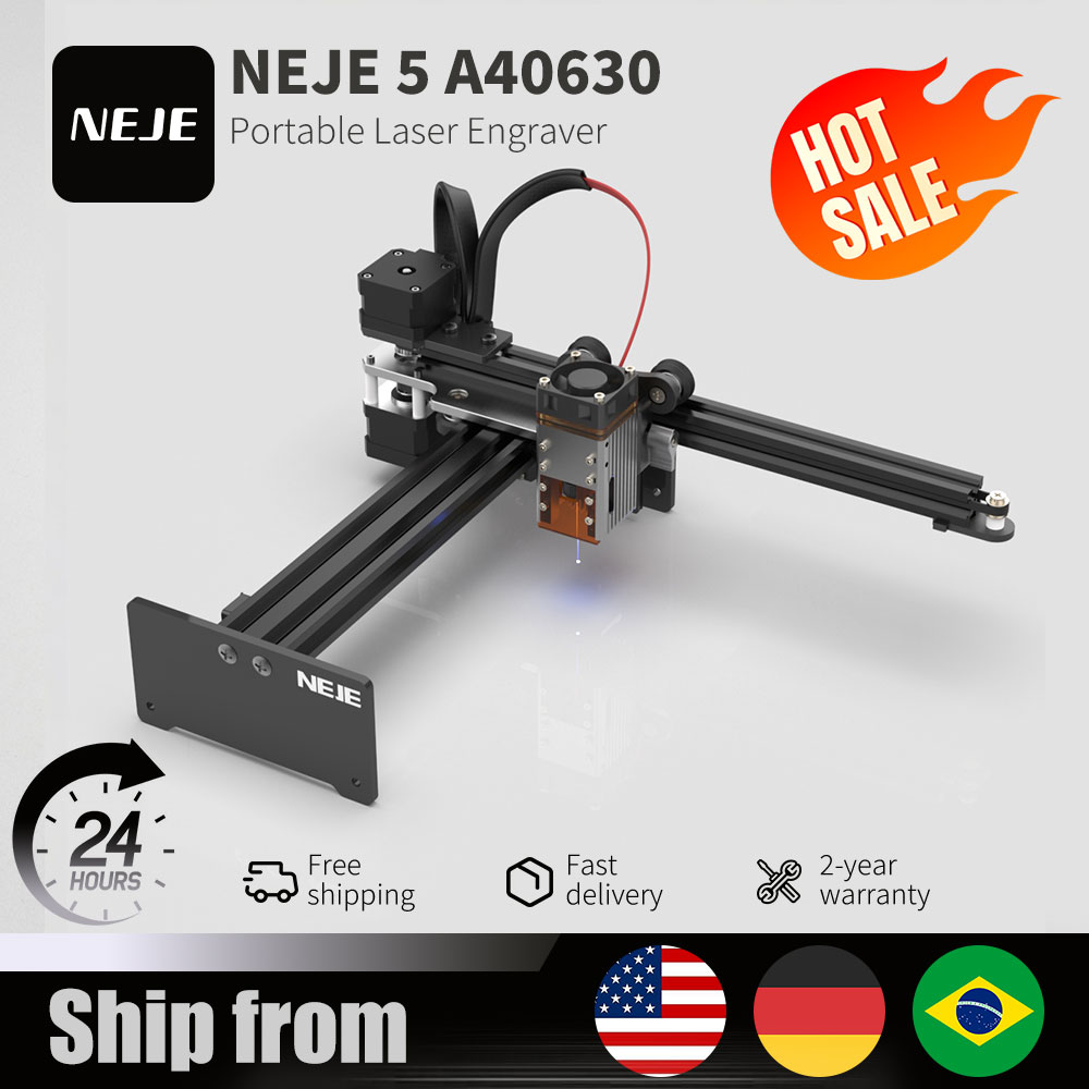 Industrial Laser Etching Machine - NEJE 5 A40630 20W Tragbarer Kleiner