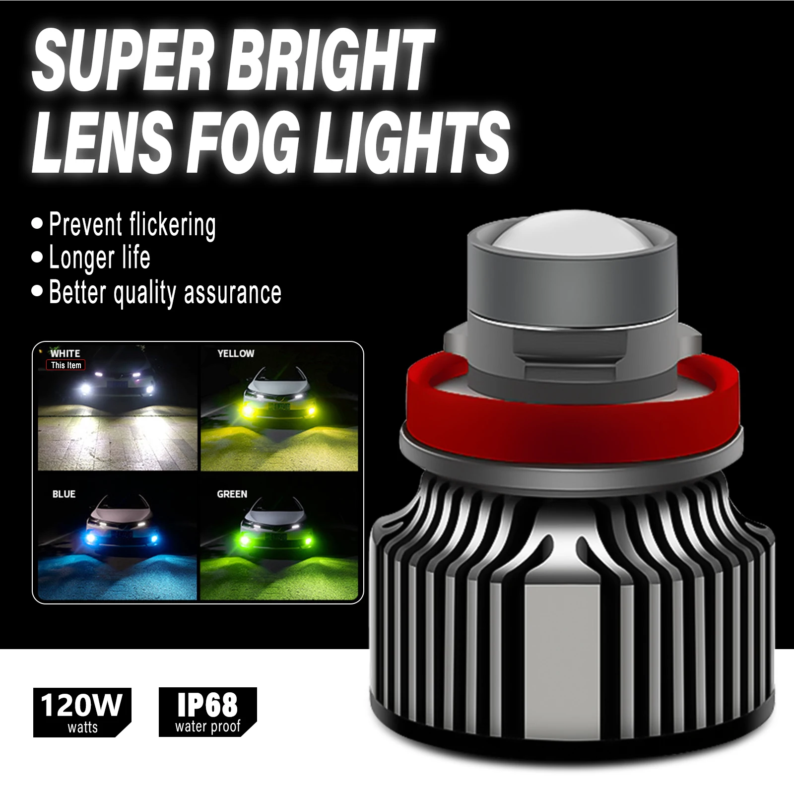 H11 LED-Nebelscheinwerferlampe – Laser Focus Lens Bewertung und Preis